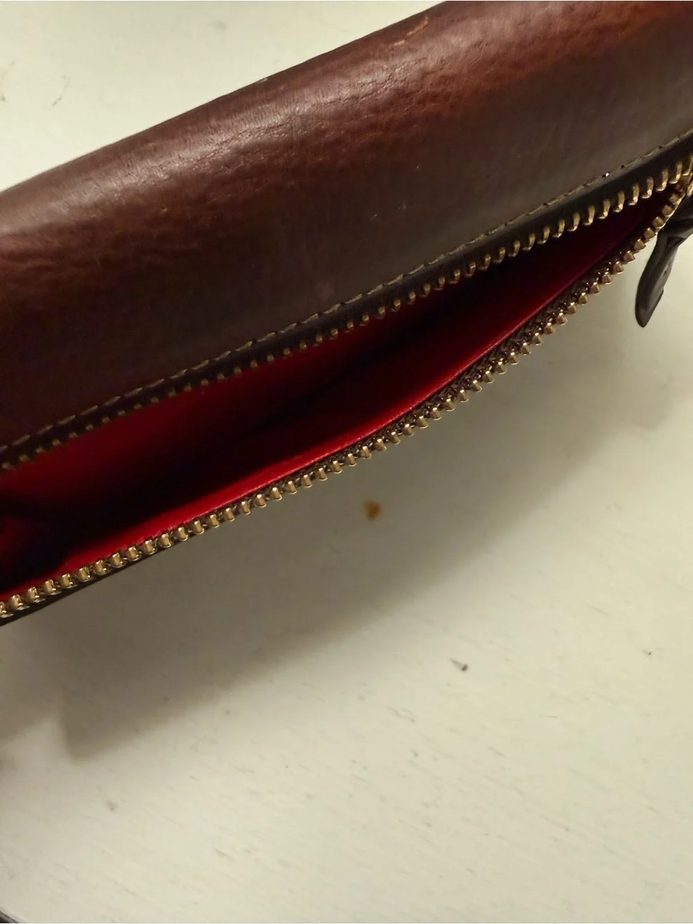 Brown Leather Clutch Wallet